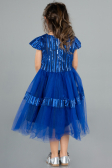 Midi Sax Blue Girl Dress ABK2301