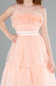 Long Salmon Girl Dress ABU4221