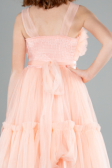 Long Salmon Girl Dress ABU4221