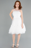 Long White Girl Dress ABU4221