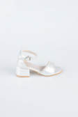 Silver Crystal Kid Shoe SE786