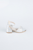 Silver Laser Cut Kid Shoe SE786