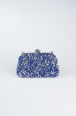 Sax Blue Suede Night Bag SH849