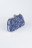 Sax Blue Suede Night Bag SH849