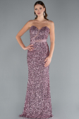 Powder Color Strapless Long Scaly Mermaid Evening Gown ABU4816