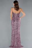 Powder Color Strapless Long Scaly Mermaid Evening Gown ABU4816