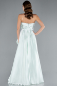 Mint Strapless Slit Long Satin Prom Gown ABU4522