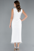 White Midi Cocktail Dress ABK2169
