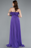 Purple Strapless Long Chiffon Prom Gown ABU4866