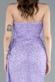 Lila Strapless Beaded Slit Long Evening Gown ABU4871