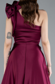 Plum Long Satin Evening Dress ABU4189