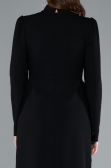 Black Long Sleeve Stand Collar Hijab Evening Dress ABU4879