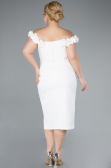 Midi White Plus Size Party Dress ABK2318