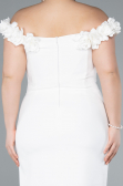 Midi White Plus Size Party Dress ABK2318