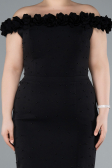 Midi Black Plus Size Party Dress ABK2318