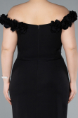 Midi Black Plus Size Party Dress ABK2318