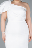 Midi White Plus Size Party Dress ABK2319
