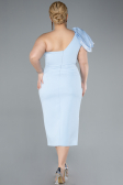 Midi Light Blue Plus Size Party Dress ABK2319