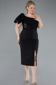 Midi Black Plus Size Party Dress ABK2319