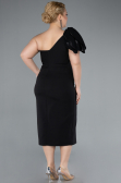 Midi Black Plus Size Party Dress ABK2319
