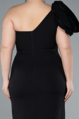 Midi Black Plus Size Party Dress ABK2319