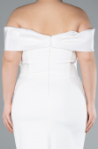 Midi White Plus Size Party Dress ABK2321