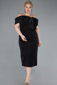 Midi Black Plus Size Party Dress ABK2321