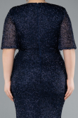 Navy Blue Long Plus Size Evening Gown ABU4542
