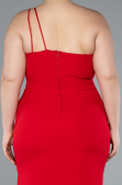 Long Red Plus Size Evening Gown ABU4892