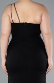 Long Black Plus Size Evening Gown ABU4892