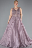 Long Lavender Plus Size Haute Couture Dress ABU4557