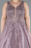 Long Lavender Plus Size Haute Couture Dress ABU4557