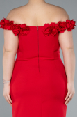 Midi Red Plus Size Party Dress ABK2318