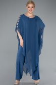 Indigo Chiffon Plus Size Evening Dress ABT080