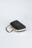 Black-Gold Laser Cut Night Bag SH839