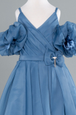 Long Indigo Girl Dress ABU4827