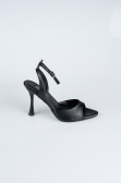 Black Leather Evening Shoe AB1134