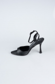 Black Leather Evening Shoe AB1134