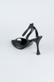 Black Leather Evening Shoe AB1134