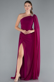Long Plum Chiffon Evening Dress ABU4406