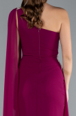 Long Plum Chiffon Evening Dress ABU4406
