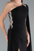 Long Black Chiffon Evening Dress ABU4406