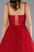 Red Scaly Long Evening Dress ABU3839