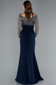 Long Navy Blue Evening Dress ABU4896