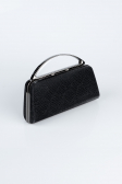 Black Patterned Night Bag V349
