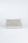 Silver Plaster Fabric Night Bag V451
