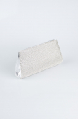 Silver Plaster Fabric Night Bag V451