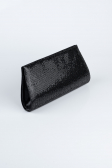 Black Plaster Fabric Night Bag V451