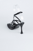Black Leather Evening Shoe AB1136