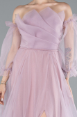 Powder Color Long Evening Dress ABU2076